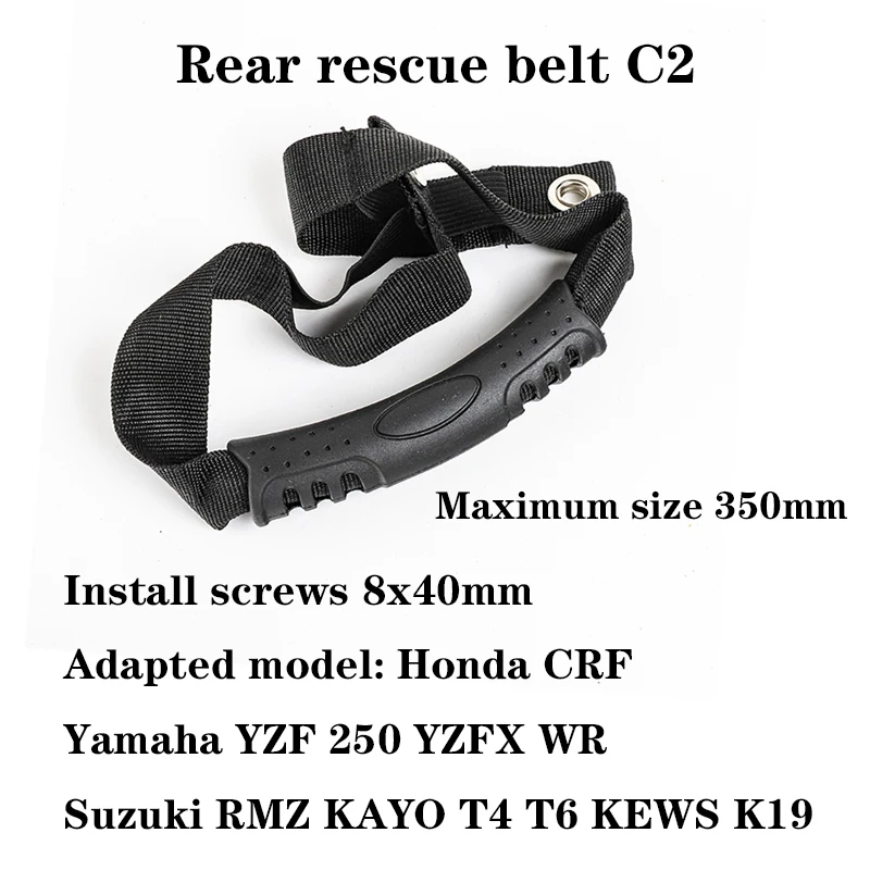 Motorcycle Holding Strap Pull Sling Belt Rescue For KTM HONDA CRF Yamaha Suzuki RMZ KAYO Racing Pit Dirt Bike Fender Pull Strap