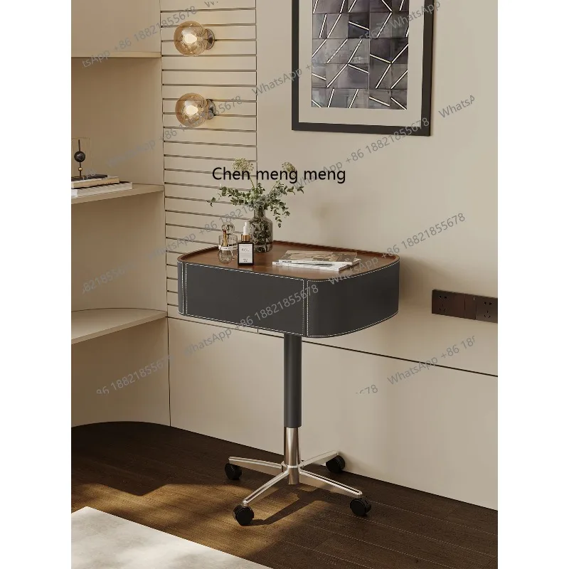 c139 Medium-style small bedside table with movable lifting side several small household models with wheels