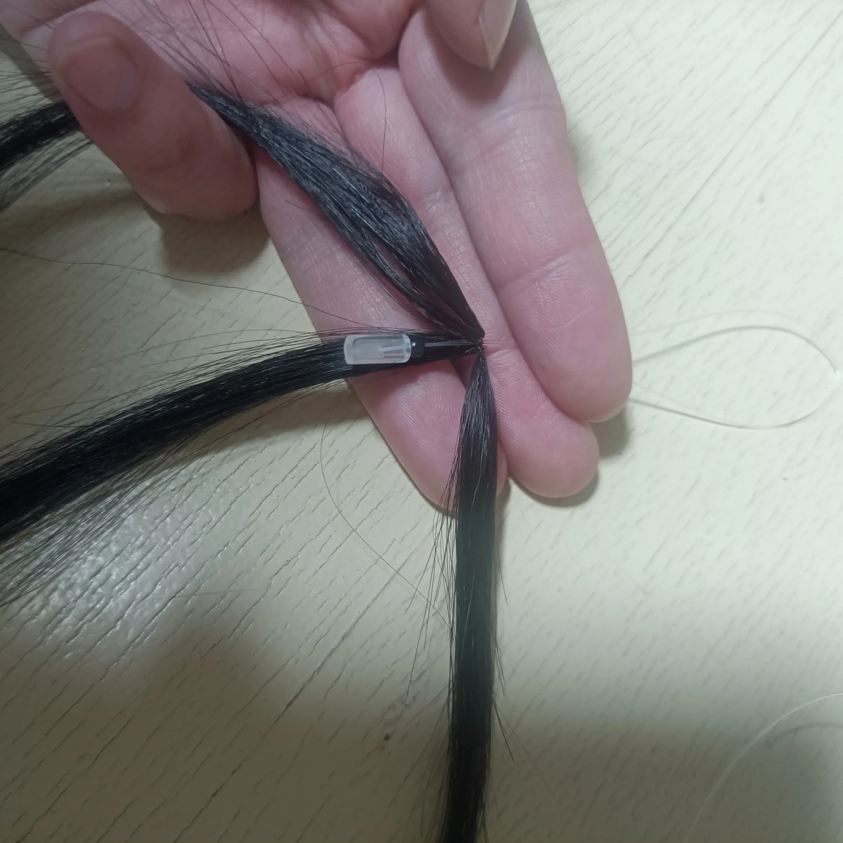 2025/hair vendors Latest invention comfortable H6 feather Hair extension invisible line full virgin cuticle aligned human Hair