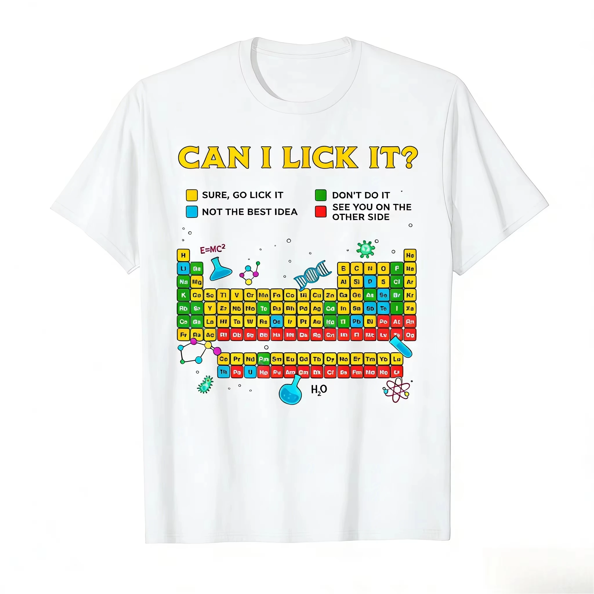 Funny Periodic Table T-Shirt Science Teacher Student Gift Men Women 100% Cotton Casual Short Sleeve Chemistry Geek Top