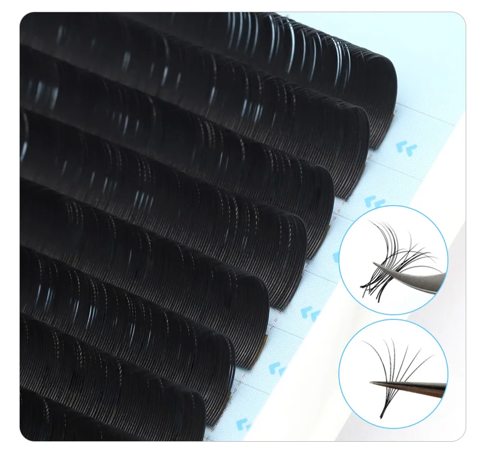 AGUUD 20Trays/Lot Individual Eyelash Extension Natural Soft Russian Volume Lash Extension Supplies Wholesale Lashes Makeup Cilio