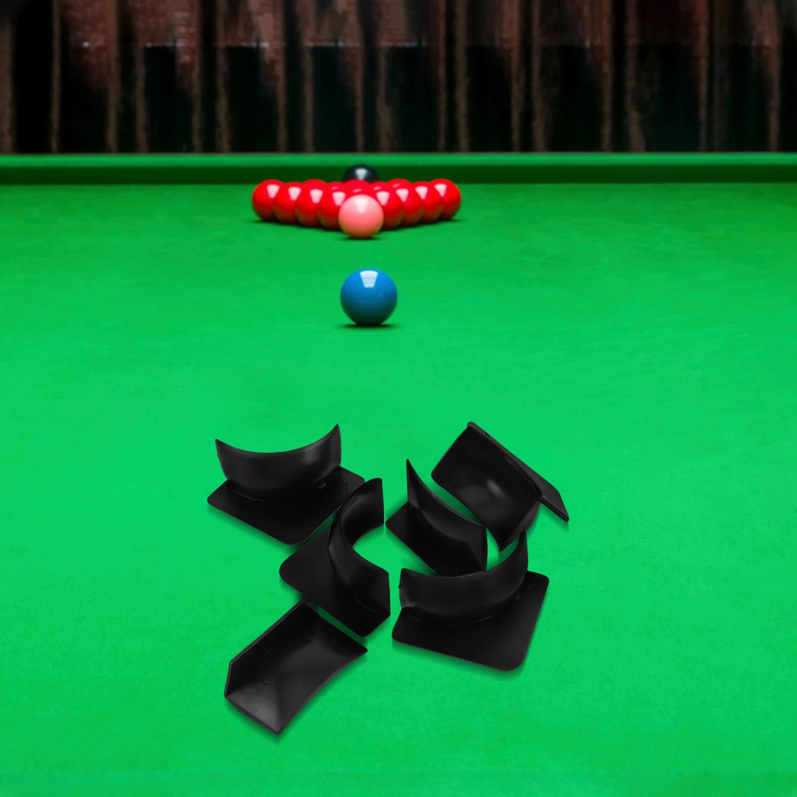 

6Pcs Pool Table Accessories Plastic Billiard Net Baskets Middle Tail Bag Set for Mini Billiards Training Game Room Play