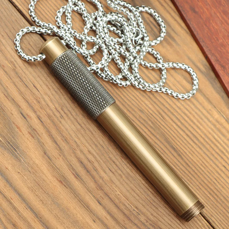 Metall Tragen Tragbare Brunnen Stift Retro Kupfer Mode Persönlichkeit Kreative Business Geburtstag Geschenke büro liefert