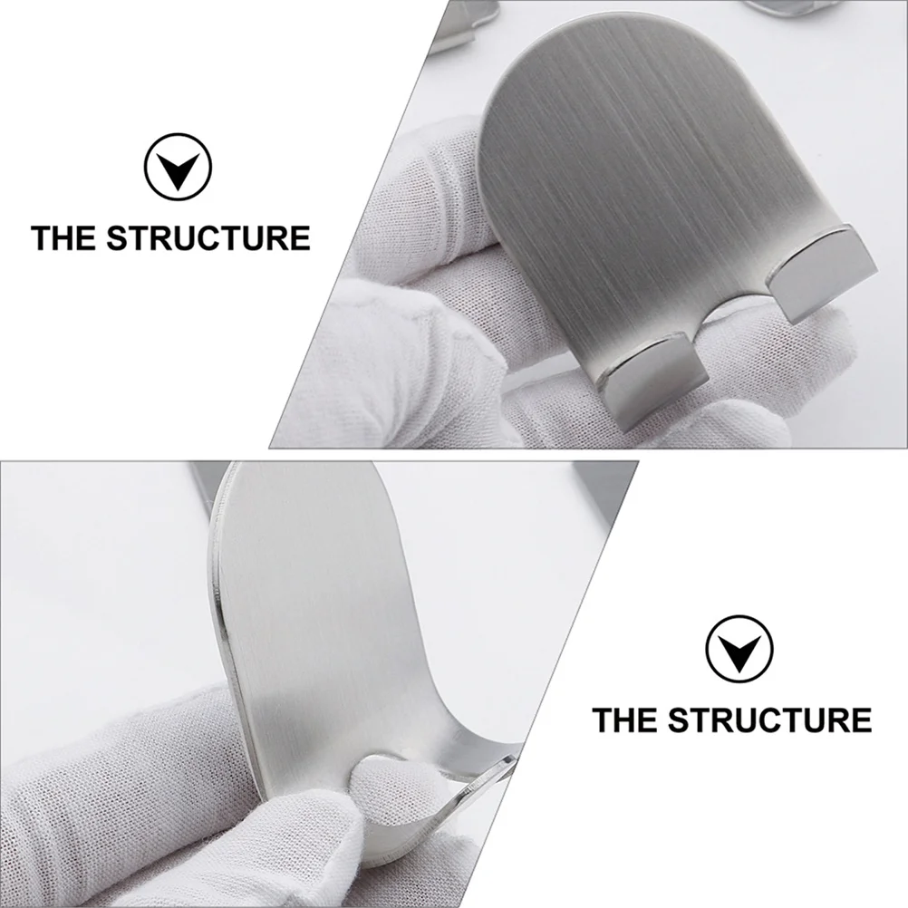 

3Pcs Stainless Steel Razor Holder Punch Free Self Adhesive Shaver Hook Bathroom Kitchen Shower Wall Storage Organizer
