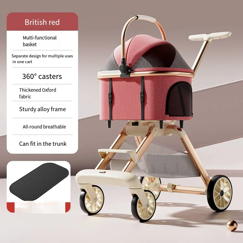 

2025 New Separable Pet Stroller, Portable One Click Recycling Cat Stroller, Universal Lightweight Baby Stroller for Travel