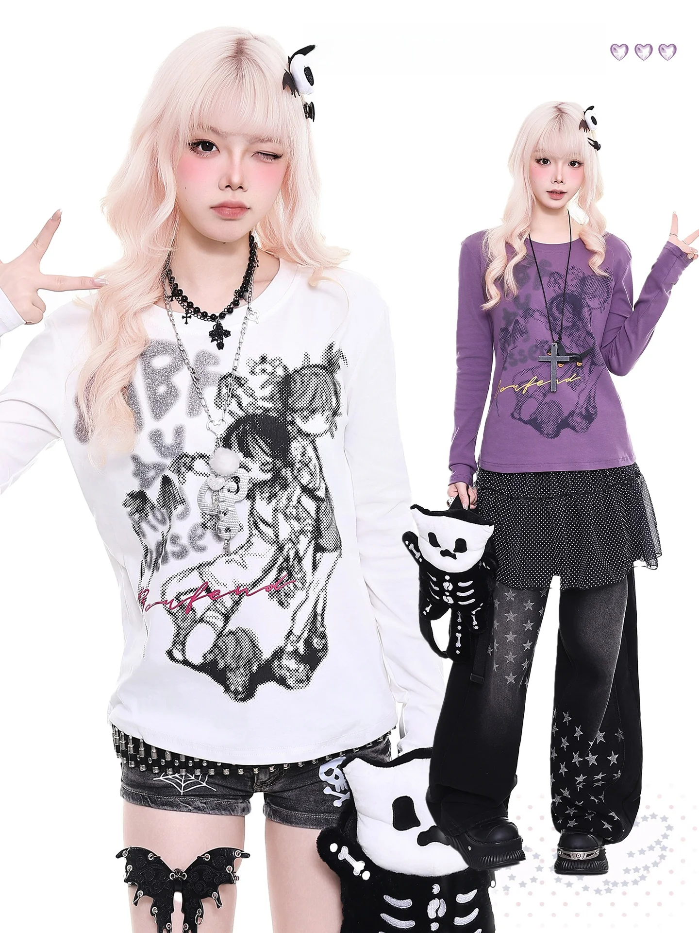 

Оранжевая футболка с длинным рукавом для женщин, повседневная, с аниме-принтом, базовый слой, утягивающая, весенняя новинка, универсальная.