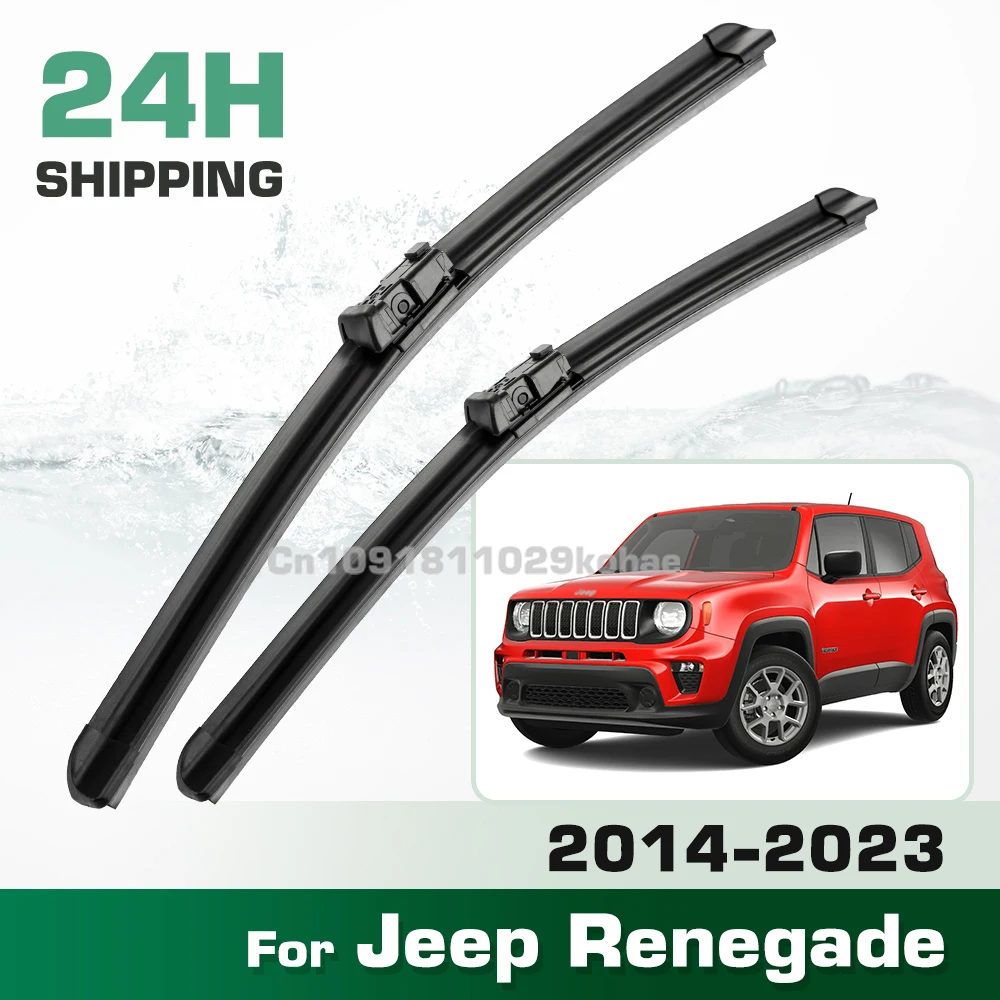

For Jeep Renegade BU 2014-2023 2016 2017 2018 2019 2020 LHD&RHD Front Wiper Blades Windshield Windscreen Window Brush 22"+20"