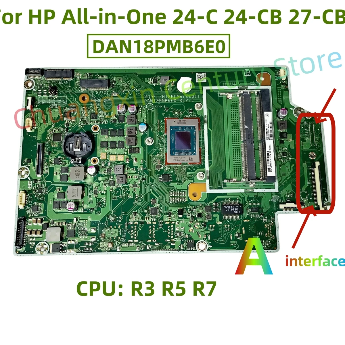 DAN18PMB6E0 DAN18MB16B0 motherboard for HP All-in-One 24-C 24-CB 27-CB 205 G8 27-cb0244 With CPU: R3 R5 R7 100% test ok