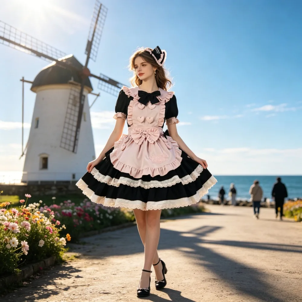 

Cute Princess Lolita Dress, Elegant Sweet Maid Dress, Fashion Cosplay Costume for Daily Wear, Anime Party & Stage Performance