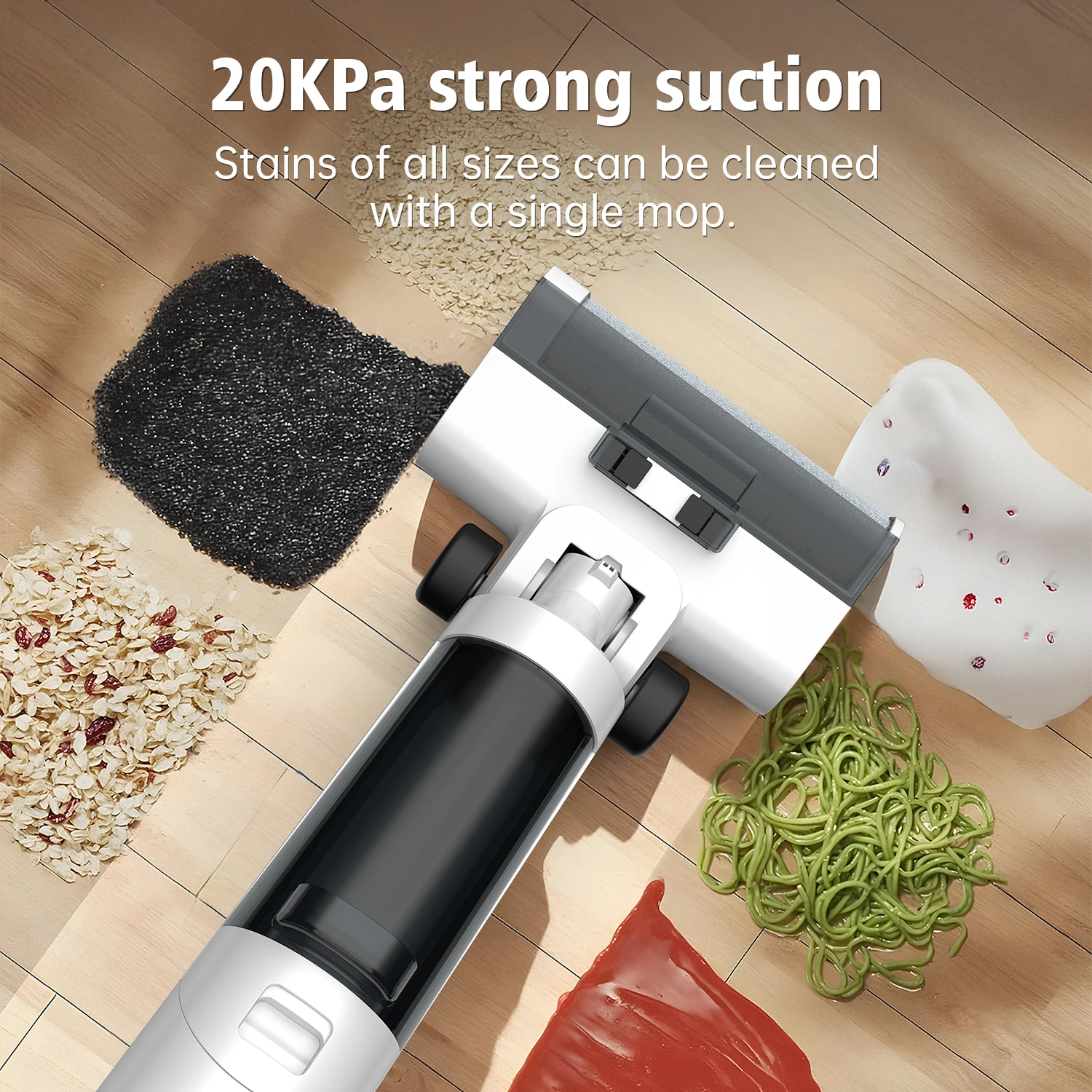 Household Carpet Floor Wet Dry Washing Machine 20Kpa Suction Hot Air Drying Smart Deep Cleaning Cordless Floor Vacuum Cleaner