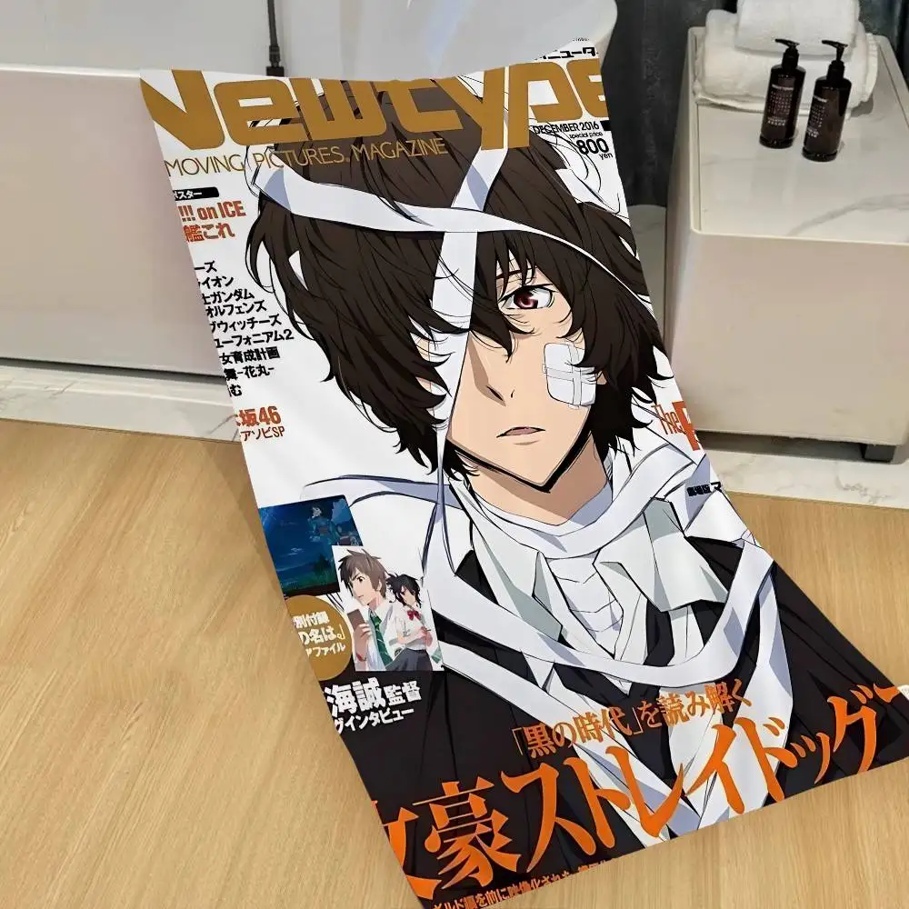 Japanese Anime B-Bungo S-Stray Dogs D-Dazai O-Osamu Microfiber Printed Beach Towel Mountain Climbing Yoga Beach Swimming Towel