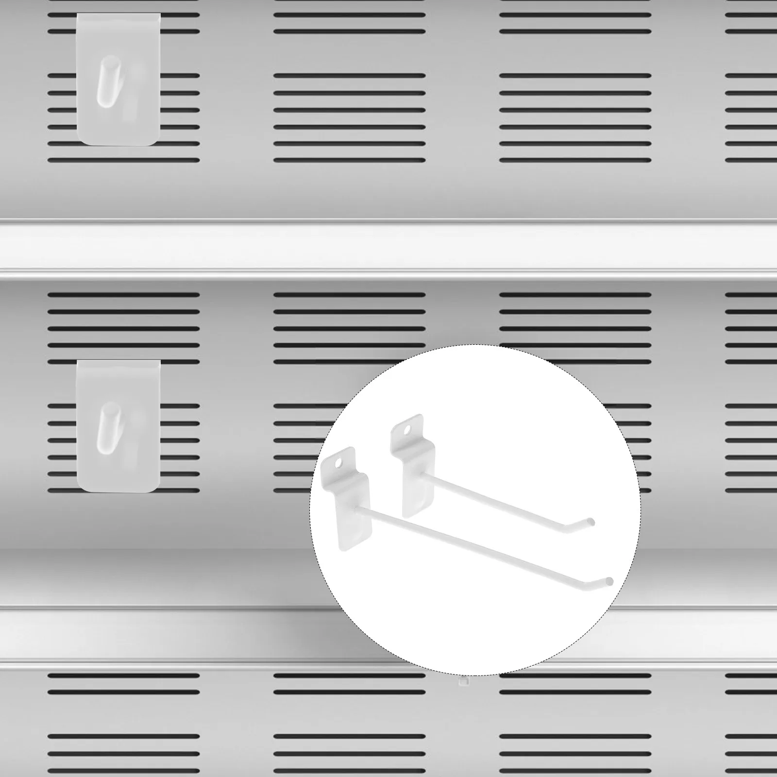 30Pcs Slat Wall Hooks Strong Load Bearing Slatwall Accessories for Retail Display Garage Storage Hanging Tools Shovels Hair view 4