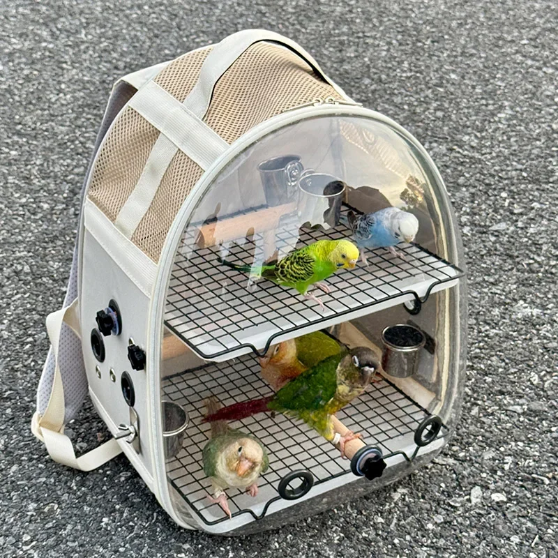 

Double-layer large parrot outing bag, luxury bird backpack, multiple small sun monks, special cage for cockatoos