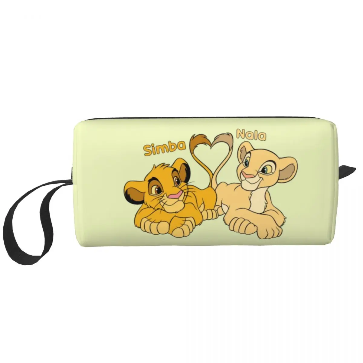 Custom Simba And Nala Cartoon Toiletry Bag for Women The Lion King Hakuna Matata Makeup Lady Beauty Storage Dopp Kit Box