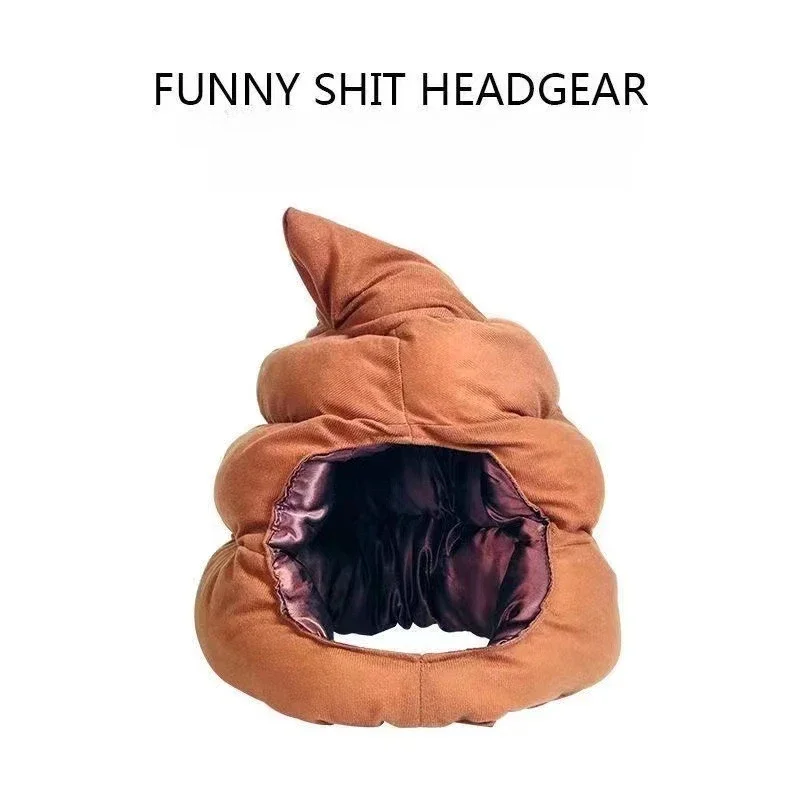 

Kawaii Poop Cosplay Costume Headband Fluffy Plush Poo Shit Hat for Men Women Cos Selfie Halloween Carnival Party Live Streaming