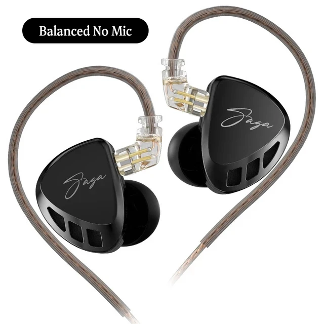 KZ ساغا سماعة أذن سلكية عالية الأداء معدن HIFI باس تحسين 3.5 مللي متر في الأذن ياربود مع هيئة التصنيع العسكري إلغاء الضوضاء لمراقبة المسرح