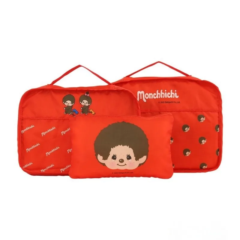 3pcs/set Monchhichi Cartoon Storage Bag Portable Travel Bag Clothing Quilt Organize The Bag Packaging Package Gift view 2
