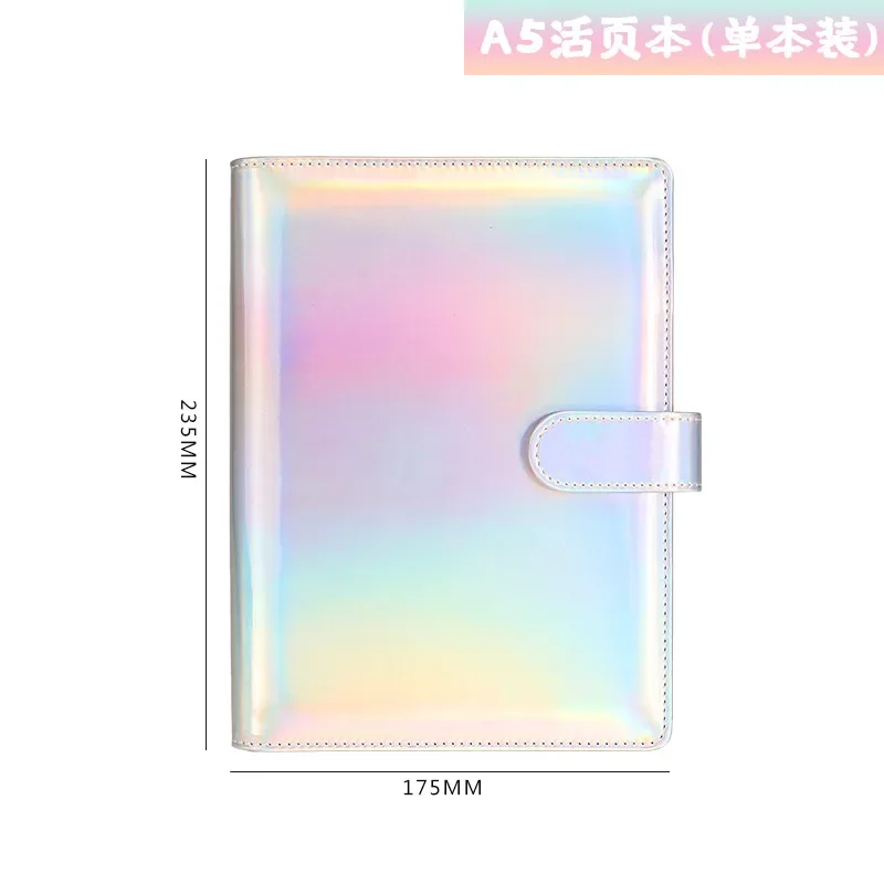 Star Chasing Girl 4Grid A5 Binder Laser Color Button Lock Card Book Kpop Photocard Collect Book 3inch 4grid Photo Holder Album