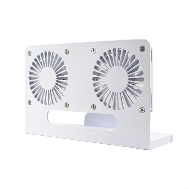 462E Two-Fan Modem Cooling Stand USB 5V Vertical Ventilation Base for Home WiFi Heat Control and Shelf Placement Use