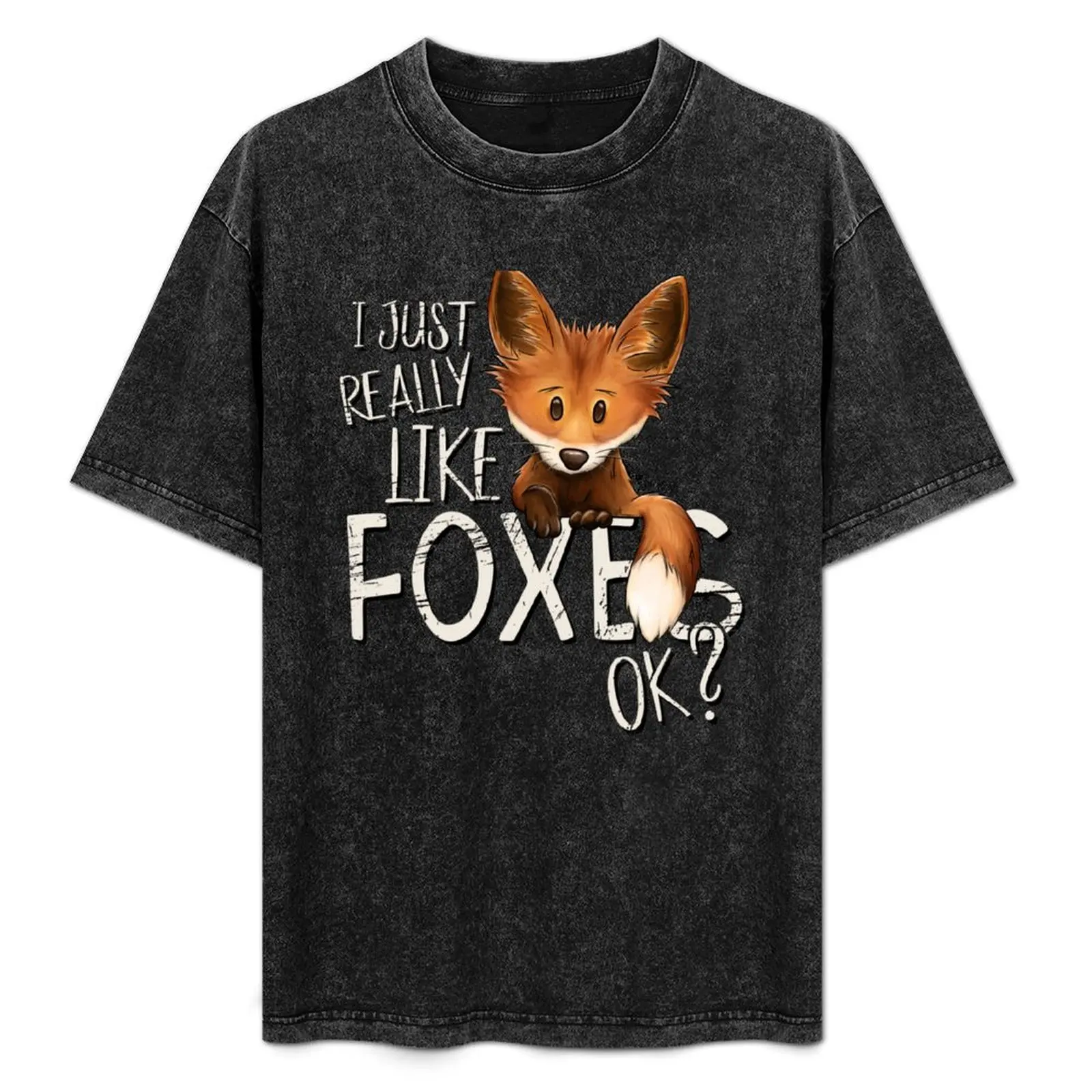 

I Just Really Like Foxes, Ok Fox Fun T-Shirt vintage clothes summer 2025 mens clothing