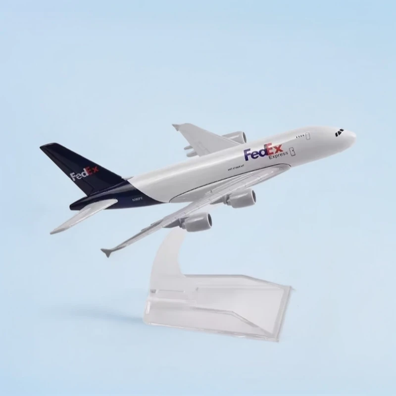 16 سنتيمتر A380 فيديكس الخطوط الجوية الخطوط الجوية 1/400 مقياس سبائك معدنية نموذج طائرة طائرة دييكاست طائرة طائرة الديكور