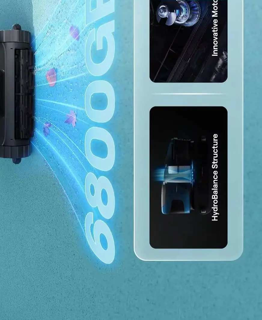 Beatbot Sora 70 Pool Vacuum Robot, 360° Top-to-Bottom Cleaning, Smart Surface Parking, 6L Capacity, 6800GPH Super Power