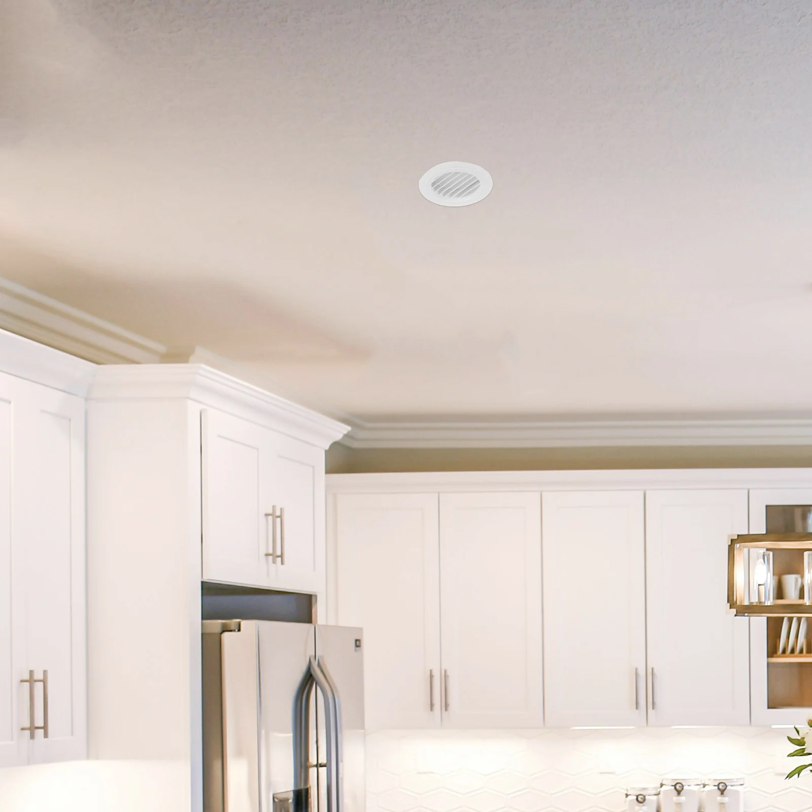 125 مللي متر غطاء فتحة التهوية المستديرة شاشة واقية تصميم Louvered للجدار Soffit Hvac مجاري المطبخ الحمام العادم