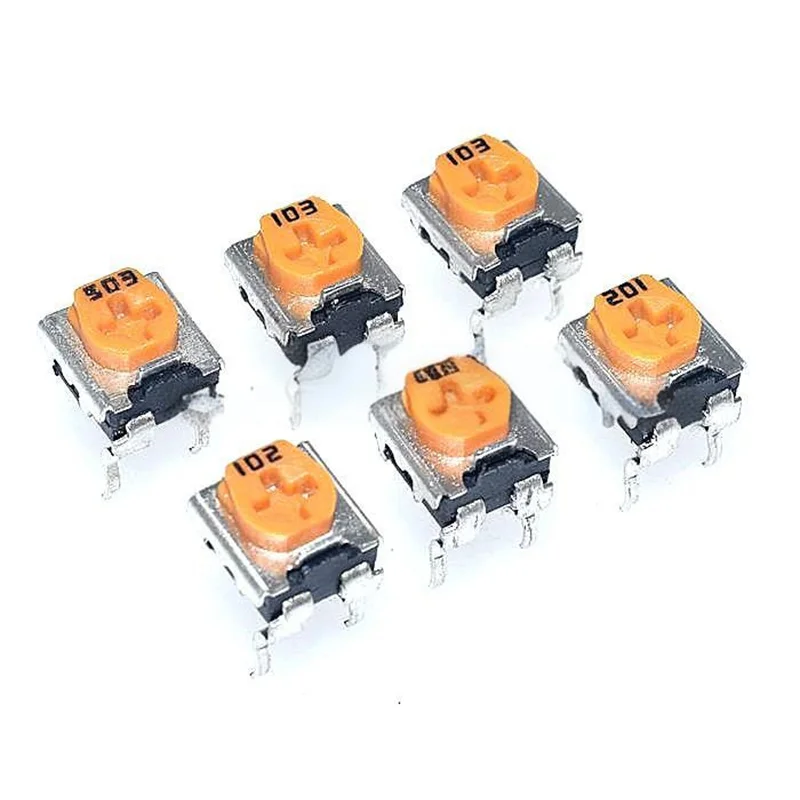 โพเทนชิโอมิเตอร์แบบปรับค่าได้ WH06 รุ่นแนวนอน 20 ชิ้น WH06-2C 1K 2K 5K 10K 20K 50K 100K 200K 500K 1M โอห์ม ตัวต้านทานแบบปรับค่าได้ 10K