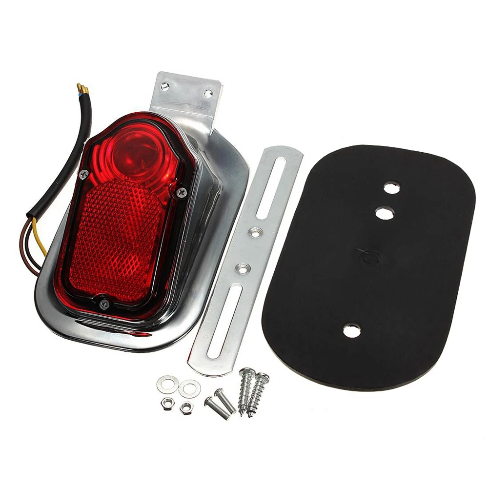

Universal Motorcycle Tail Light Bulb Mount Plate Turn Signal Rear Tail Brake Stop Lamp For Choppers Cruisers Classic-N29R