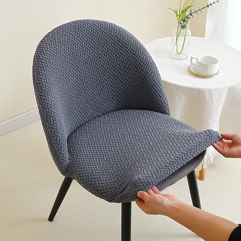 1/2 Stück Jacquard-Stuhlhussen für Esszimmer, Entenschnabel-Stuhlbezug, niedrige Rückenlehne, gebogener Sitz, Schonbezug, schmutzabweisend, für Zuhause, Bankett, Hochzeit – Detail 12