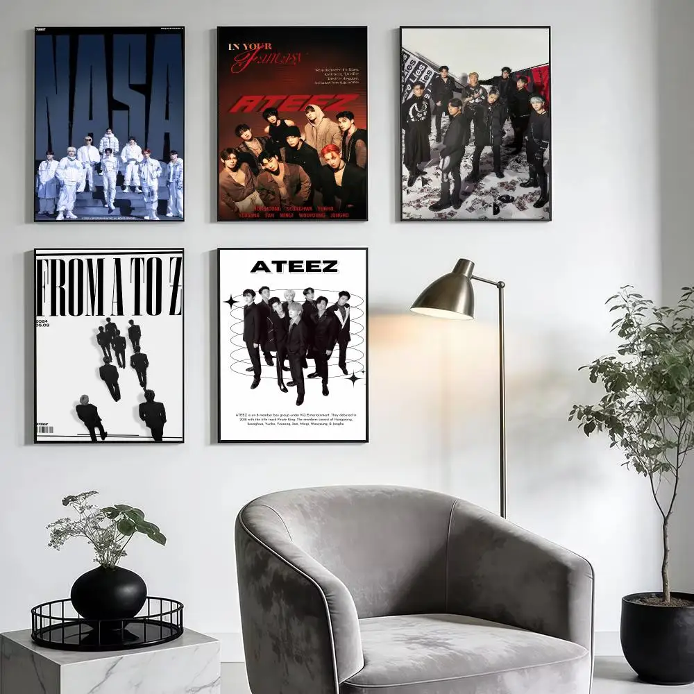 Pirate Crew A-ATEEZ Poster Modern Minimalist Wall Art Prints for Home Decor Interior Bedroom Living Room