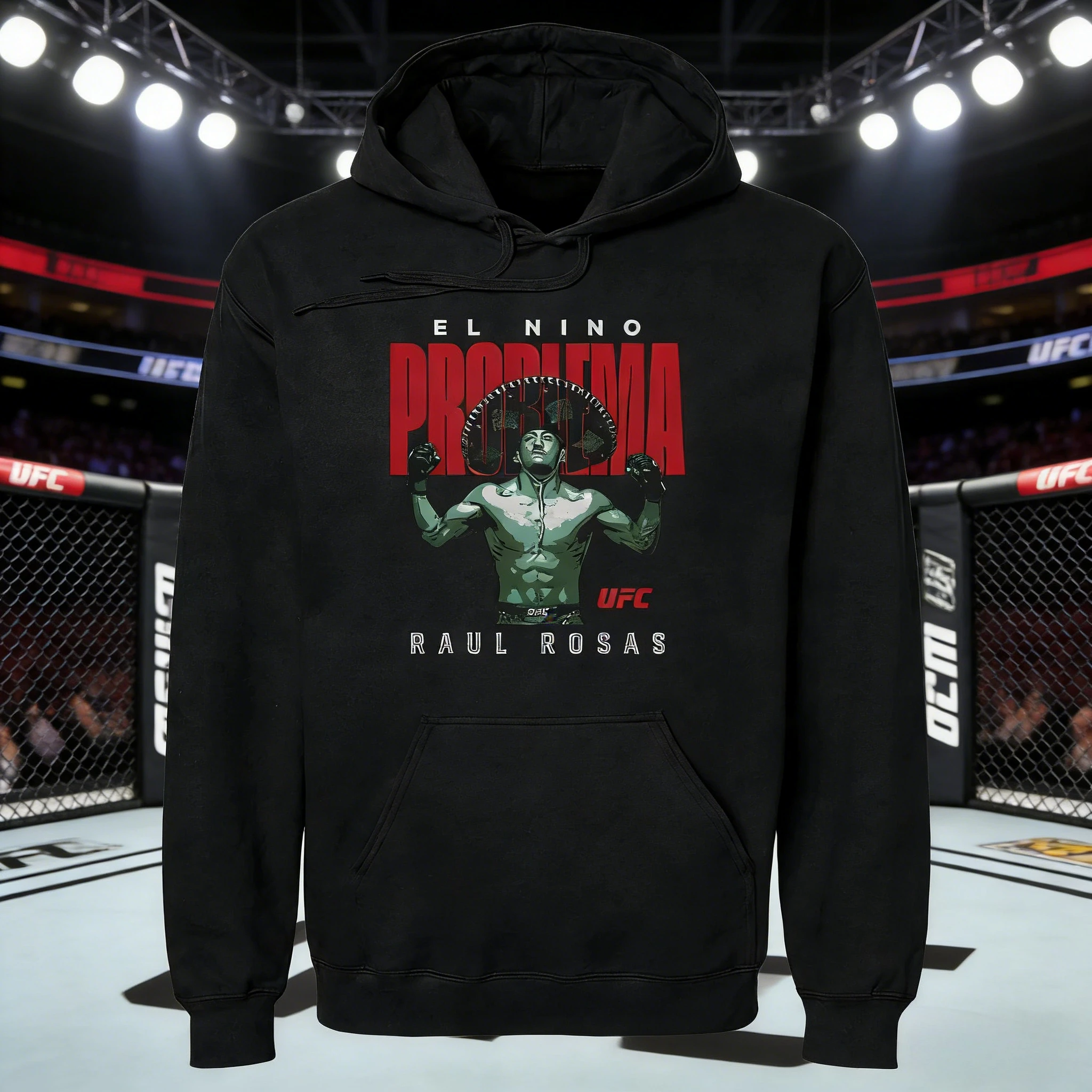 

Осень/зима 2026, UFC Raul Rosas, боевая толстовка с рисунком, женская модная свободная повседневная хлопковая теплая толстовка, пальто унисекс