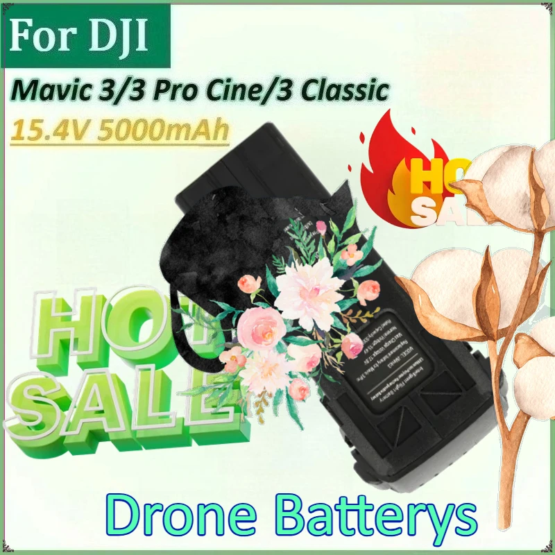 

New 15.4V 5000mAh Rechargeable Drone Battery for DJI BWX260-5000-15.4 Mavic 3/3 Pro Cine/3 Classic/3 Pro/3 Enterprise Series UAV