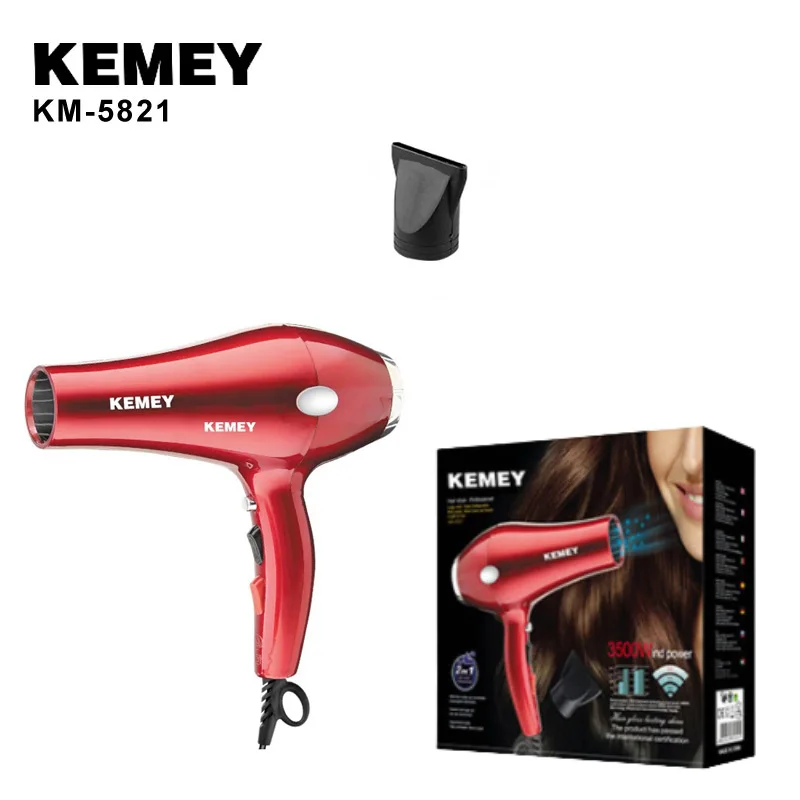 Kemei KM-5821 high-quality negative ion 3500W high-power dual speed cold and hot adjustment professional hair dryer