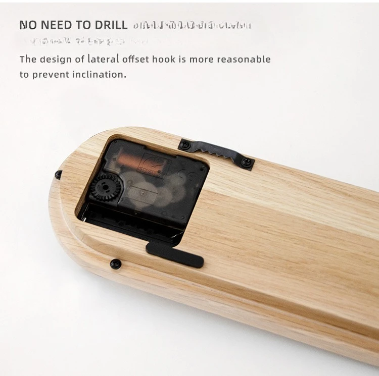 Scandinavian Wall Clock - Natural Wood & Acrylic Modern Minimalist Silent Design for Living Room, Kitchen & Nordic Home Decor