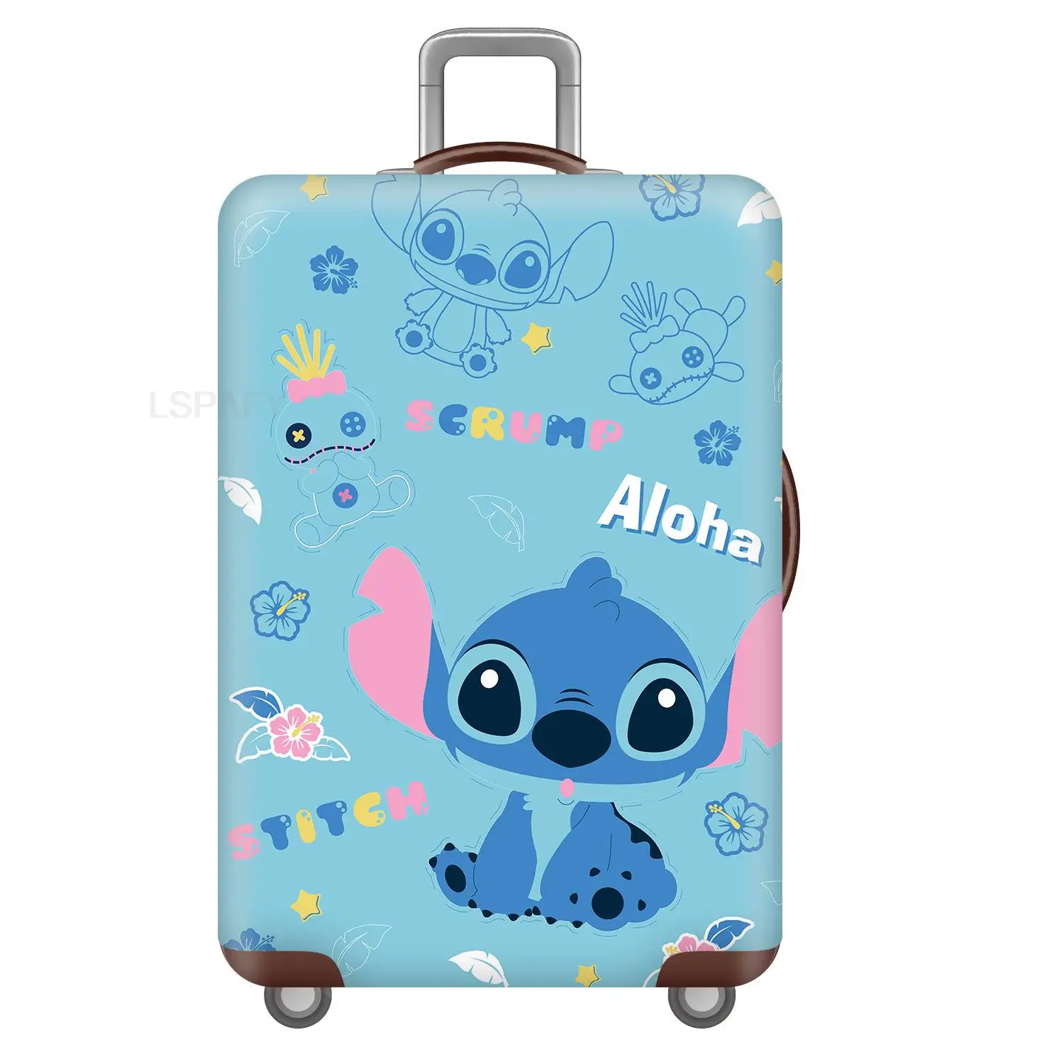 Cute Lilo And Stitch Suitcase Protective Covers Thick Elastic Luggage Cover Protector For 18\