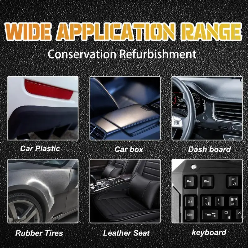 Car Plastic Restorer Liquid 50ml Dashboard Polishing With Sponge Revitalizing Coating Refurbishment Paste Restoring Agent Care