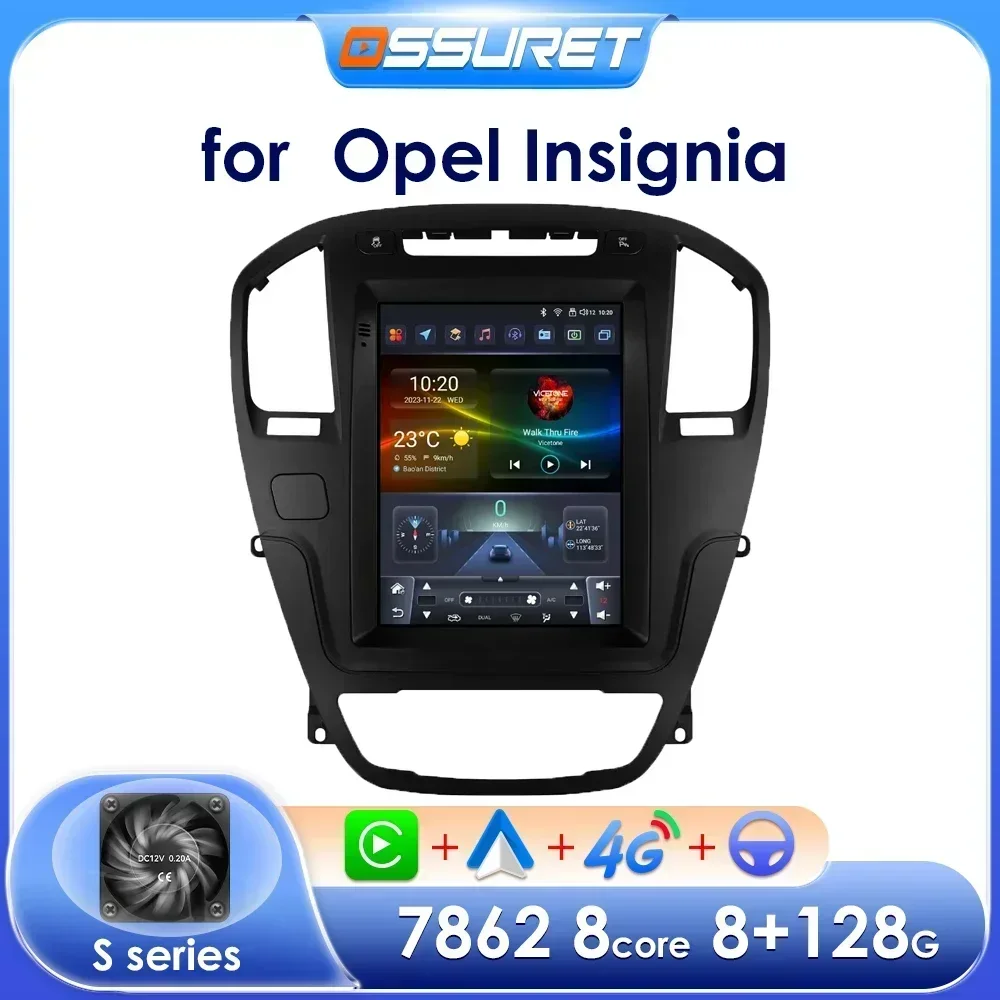 Android Autoradio für Opel Insignia 2009-2013 Auto Multimedia Stereo Wireless Carplay 9,7 Zoll Vertikalbildschirm 360-Grad-Kamera