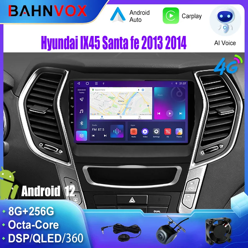 Android Car Radio GPS Navigation Multimedia Video Player for Hyundai IX45 Santa fe 2013 2014 Stereo Tape Recorder Screen