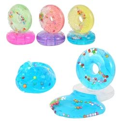 Small size donut, transparent slime, crystal mud, stress relieving toy, colored mud, random style