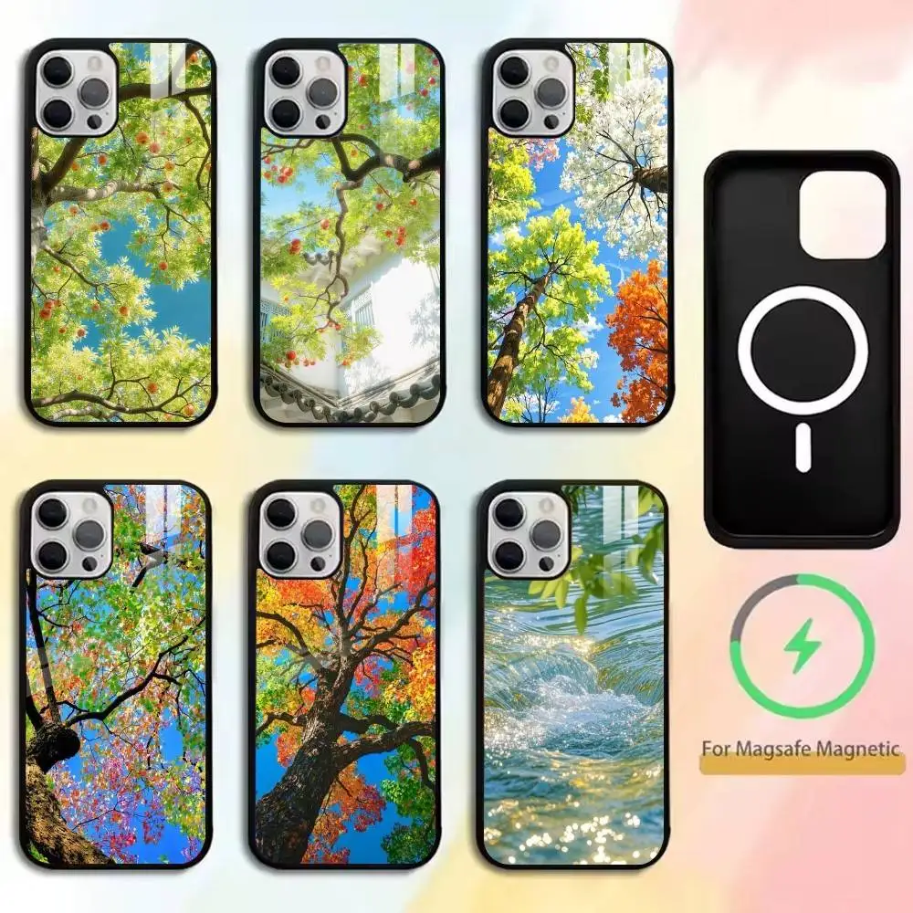 

Mild spring with radiant scenery Phone Case For iPhone17,16,15,14,13,12,11 Plus,Pro Magnetic For Magsafe Wireless Charging