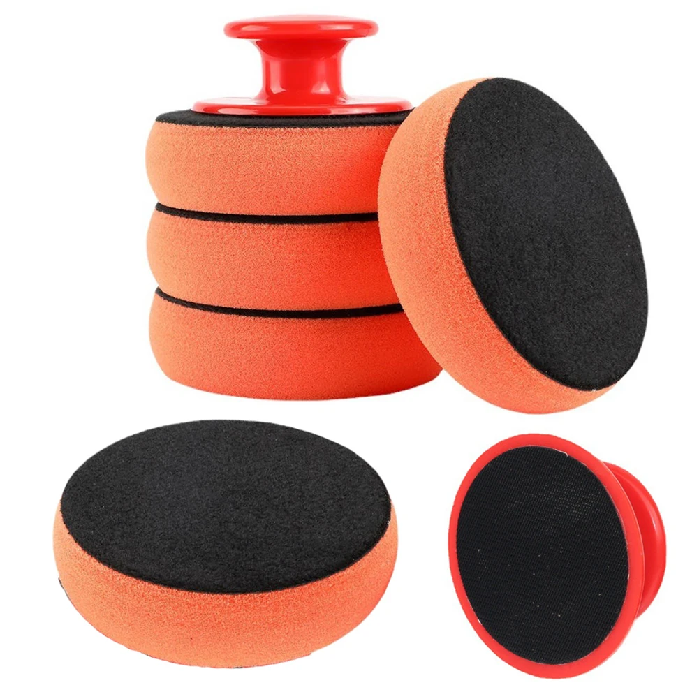 5PCS Car Wash Wax Polish Pad Polishing Pad Sponge Car Cleaning Cloth Microfiber Applicator For Auto Polisher Waxing Sponge