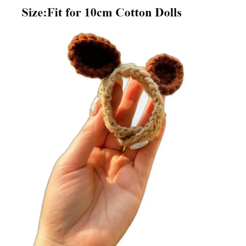 New Fashion Knitted Hat Cute Candy Color Casual Wear Hat Mini Animal Doll Hat for 10cm Cotton Dolls