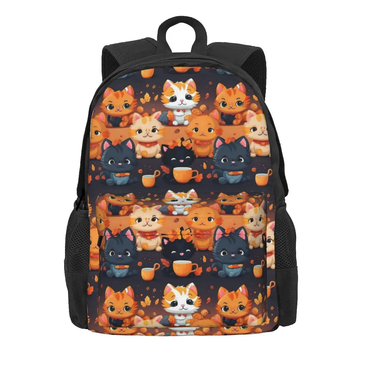 Magic Cats Mugs Backpack Cartoon Animal Style Backpacks Unisex Cycling Durable School Bags Design Rucksack