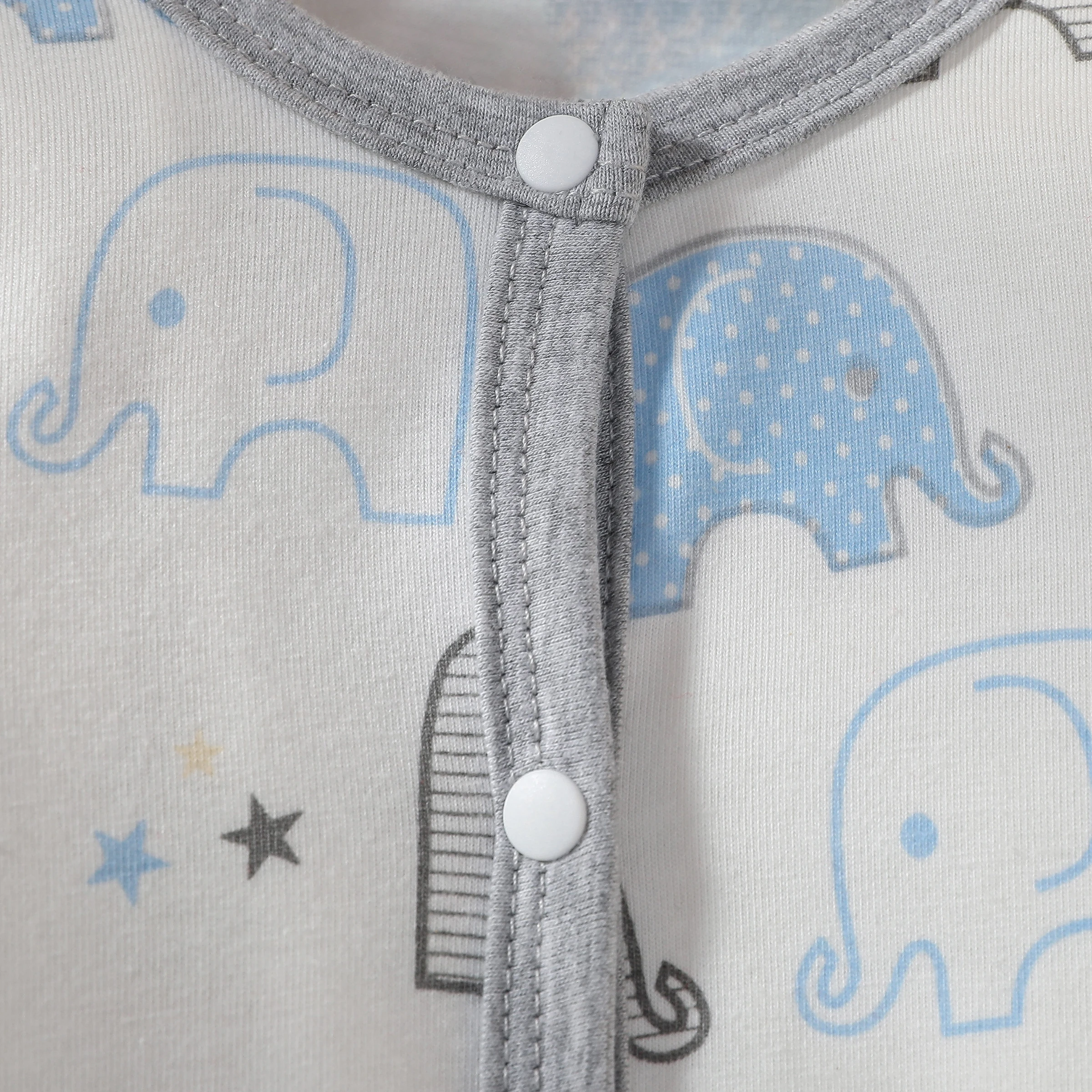 4Pcs Baby Boys Spring/Autumn Long Sleeve Cartoon Elephant Cute Casual Jumpsuit +Bib+Hat+Gloves