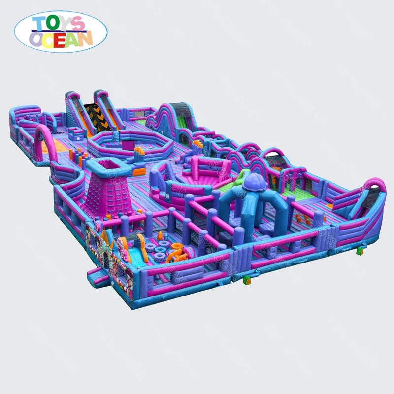 Amusement Shooting Tag Inflatable Obstacle Course Inflatable  Maze Castle PVC