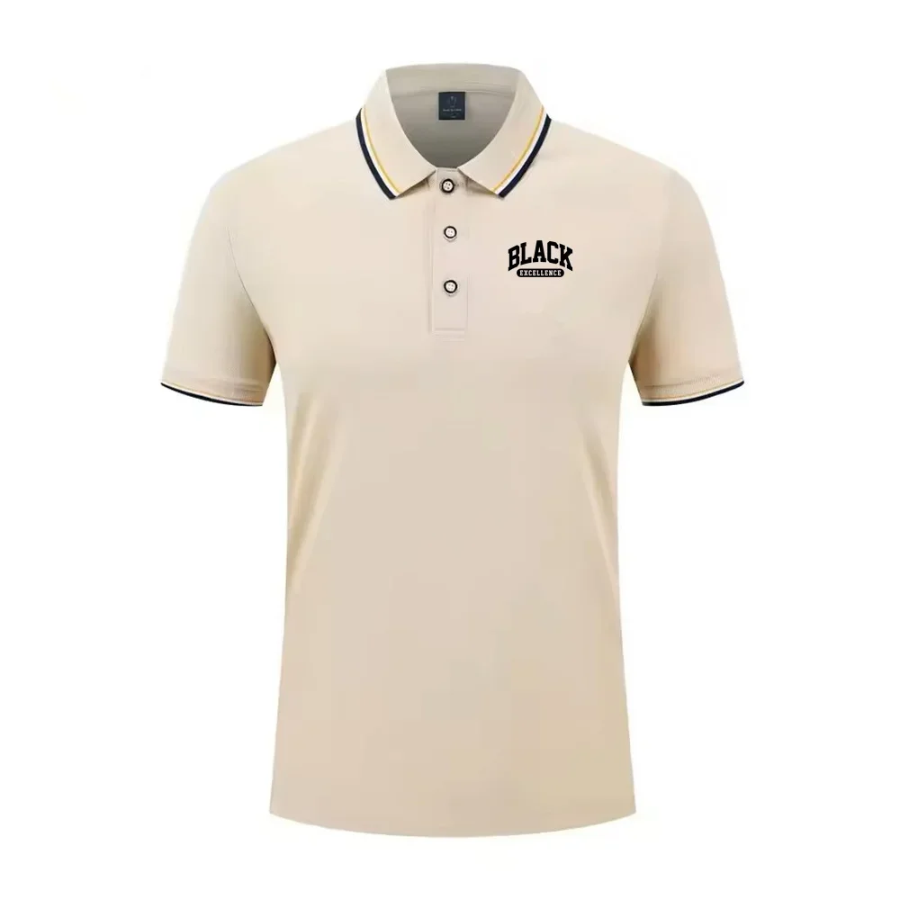 Men's High Quality Brand Short Sleeves Polo Shirt Lapel Letter Printing Ventilate T-shirt Business Leisure Men's Wear