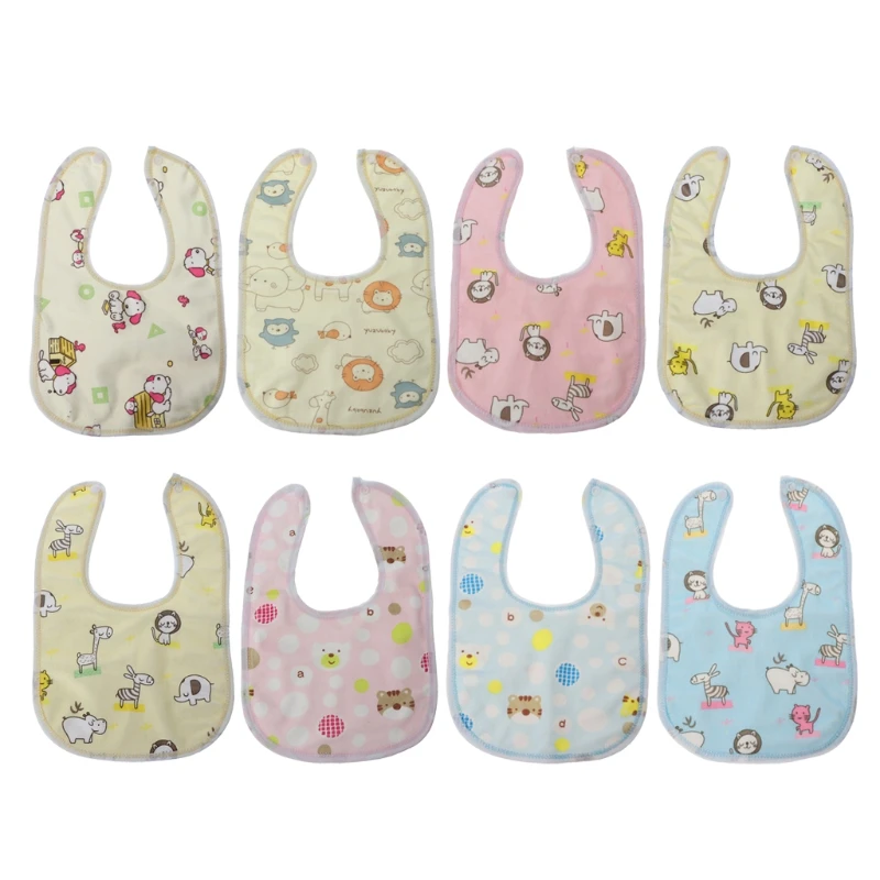 Q0KB Baby Feeding Bibs Kid Cotton Towel Newborn Bandana Saliva for Triangle Dribble