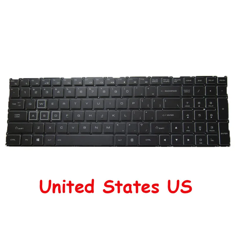 YD Laptop White/Blue Keycap Backlit Keyboard For LG 15G870 15GD870 LG15G87 English US Japanese JP No Frame