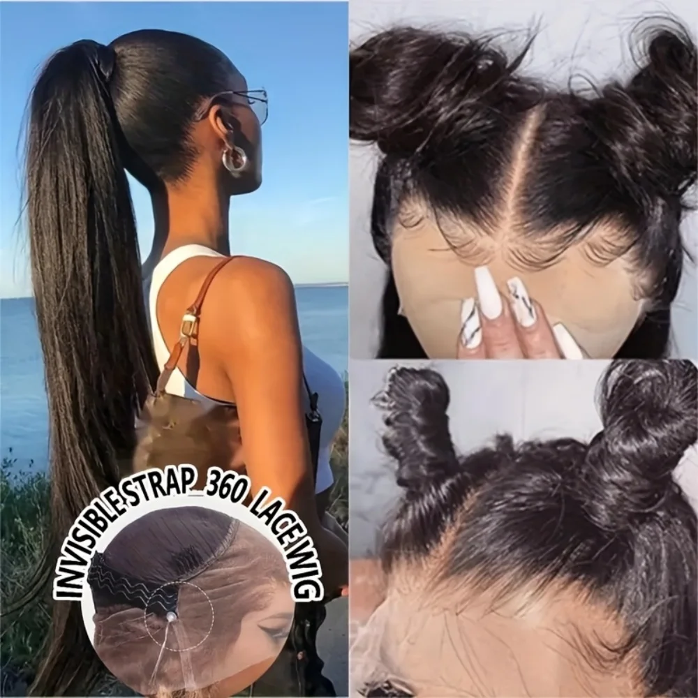 300% الكثافة 360 الدانتيل الجبهة الباروكات مع الرباط غير مرئية شعر طبيعي مفرود باروكة شعر برازيلي HD الدانتيل الباروكات الأمامية للنساء #2